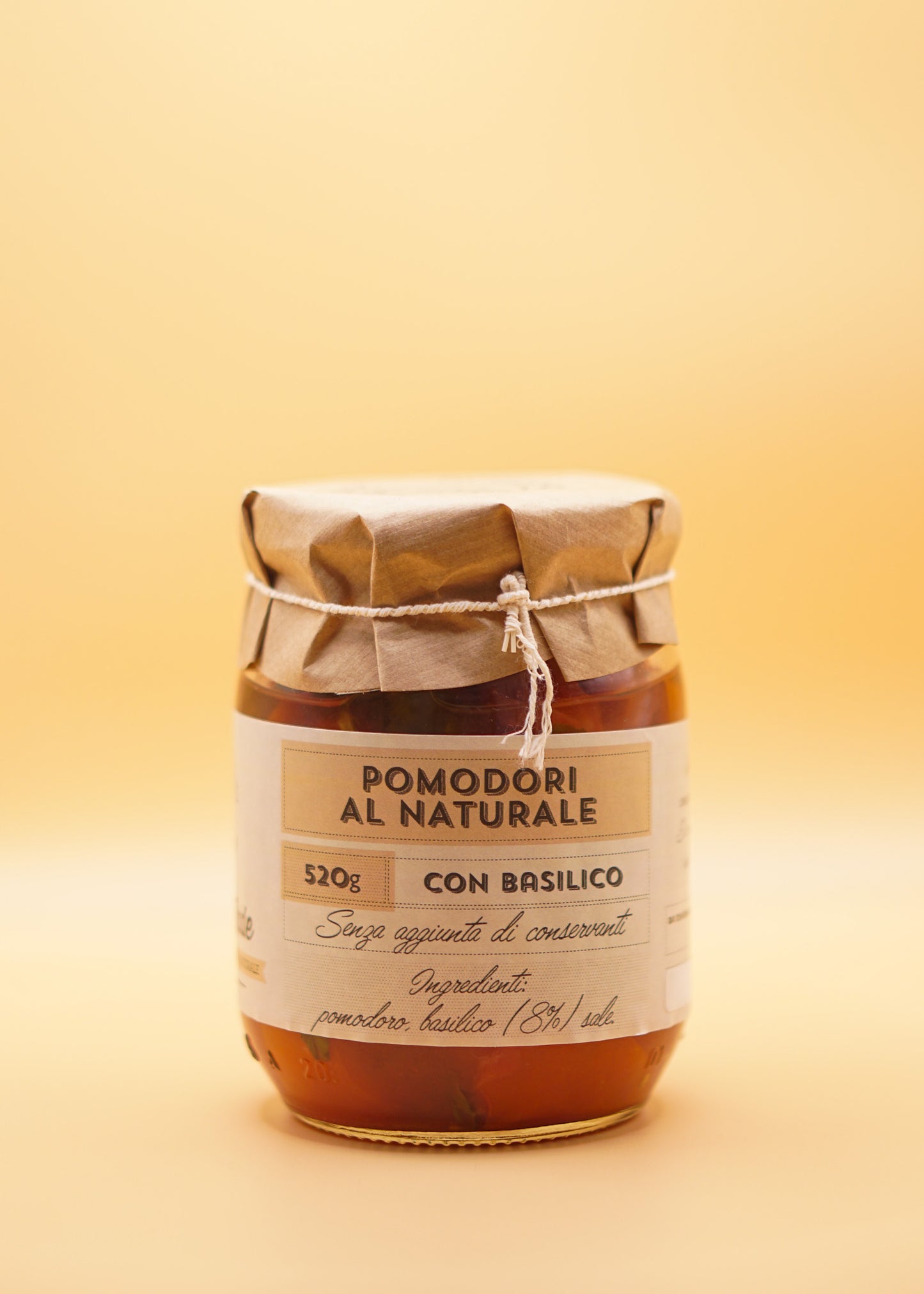 Pomodori di Sardegna al naturale con basilico 520 g